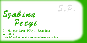 szabina petyi business card