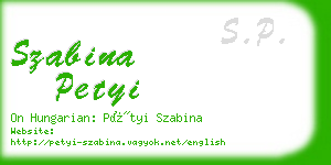 szabina petyi business card